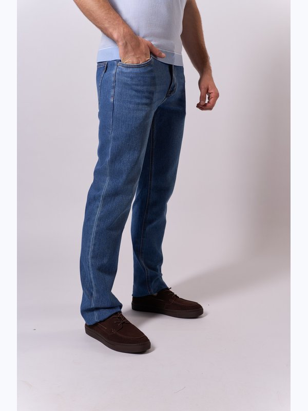 Джинсы мужские FDN1102-D3 DARK-BLUE