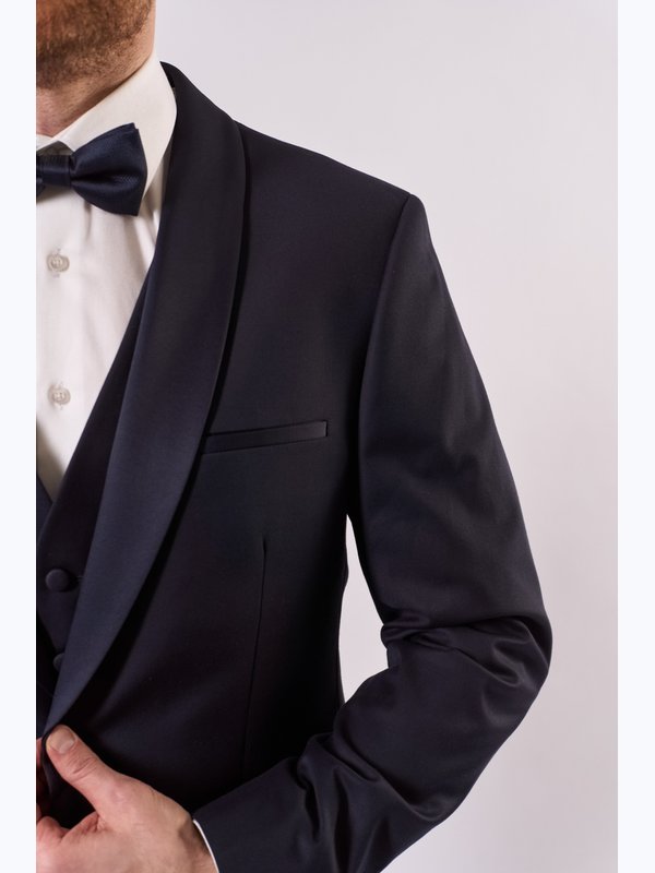 Смокинг тройка мужской Shawl Navy2