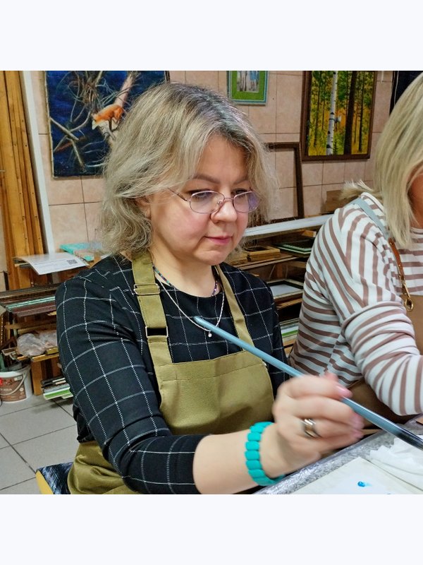 МК "Котик у моря". Холст 15*20 см.