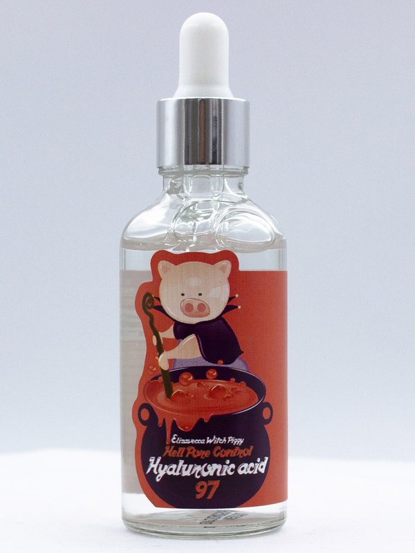 ELIZAVECCA - СЫВОРОТКА ДЛЯ ЛИЦА С ГИАЛУРОНОВОЙ КИСЛОТОЙ 97% WITCH PIGGY HELL PORE CONTROL HYALURONIC