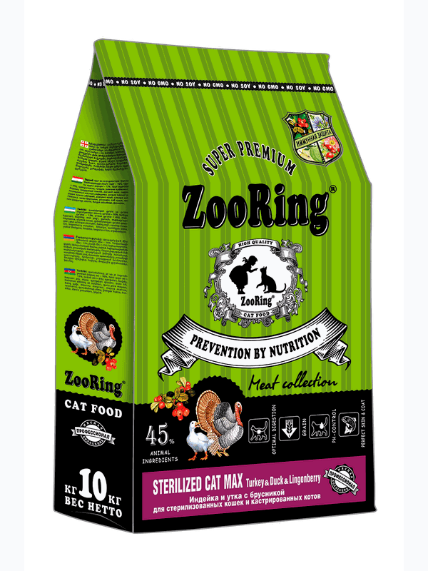 STERILIZED CAT MAX TURKEY&DUCK&LINGONBERRY Индейка и утка с брусникой