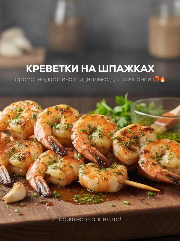 КРЕВЕТКИ на шпажках, 300гр