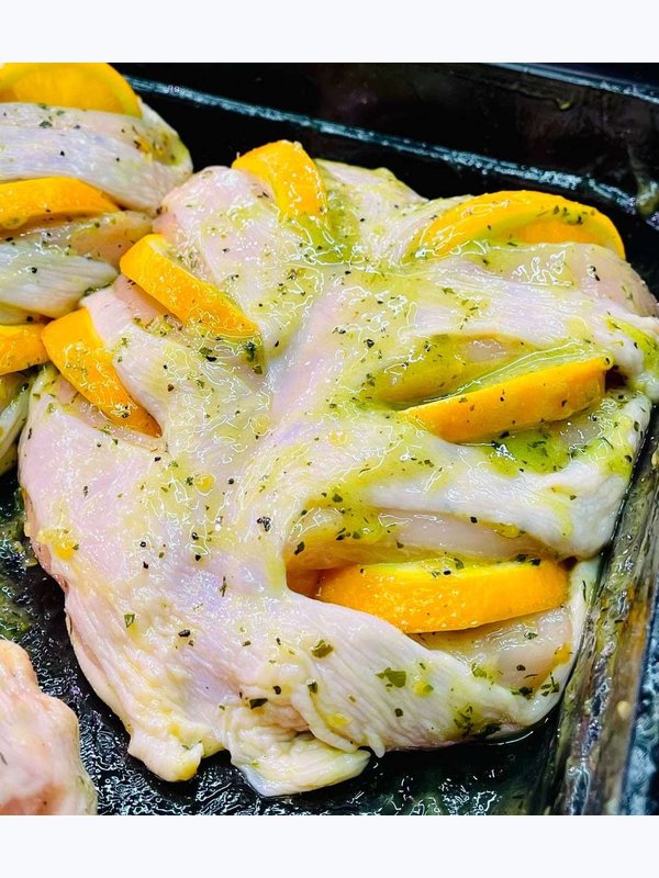 Куриная грудка в маринаде с апельсинами