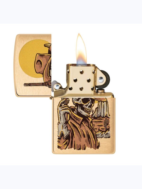 48519 204B Zippo Wild West Skeleton Design