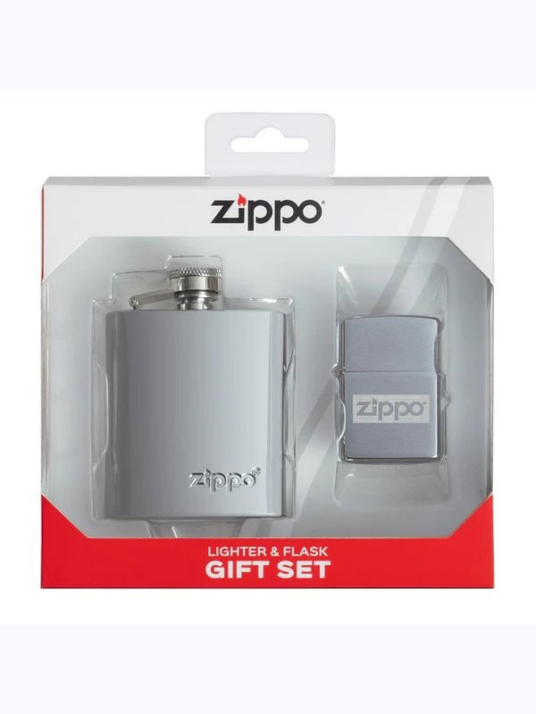 Gift Set 49358 200 Zippo Flask & Lighter