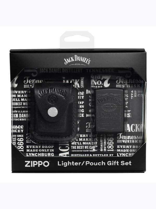 Gift Set brichetă + husă 48460 218 Zippo Jack Daniel’s WPL and Pouch