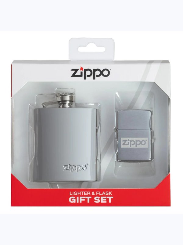 Gift Set 49358 200 Zippo Flask & Lighter
