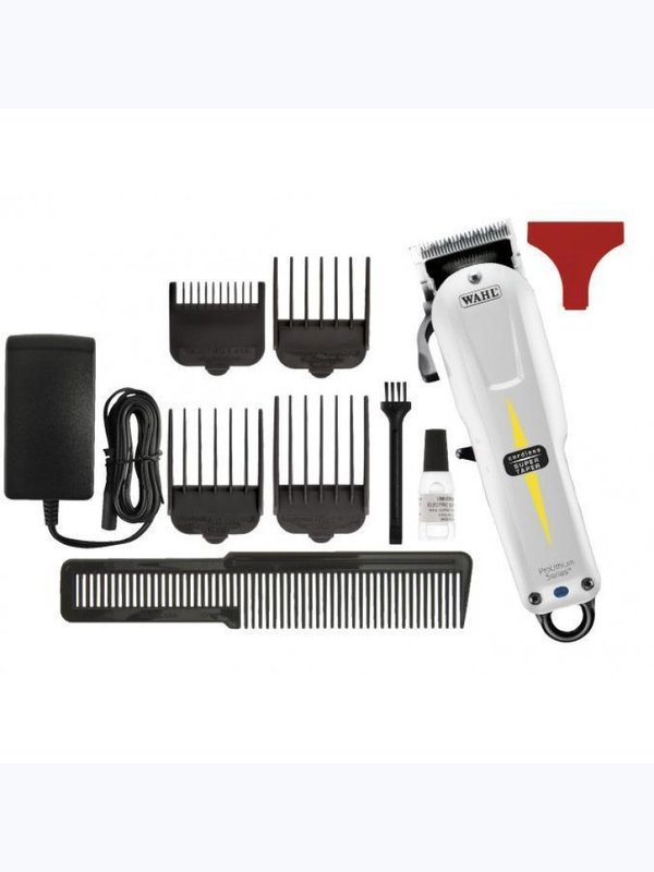 Машинка для стрижки беспроводная Super Taper Cordless белая Wahl (США)