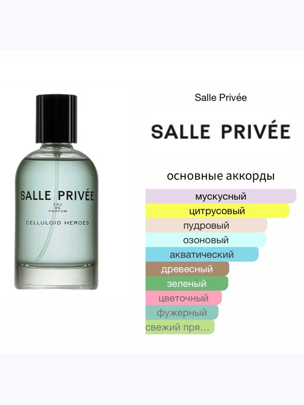 Salle Privee Celluloid Heroes унисекс Парфюмерная вода