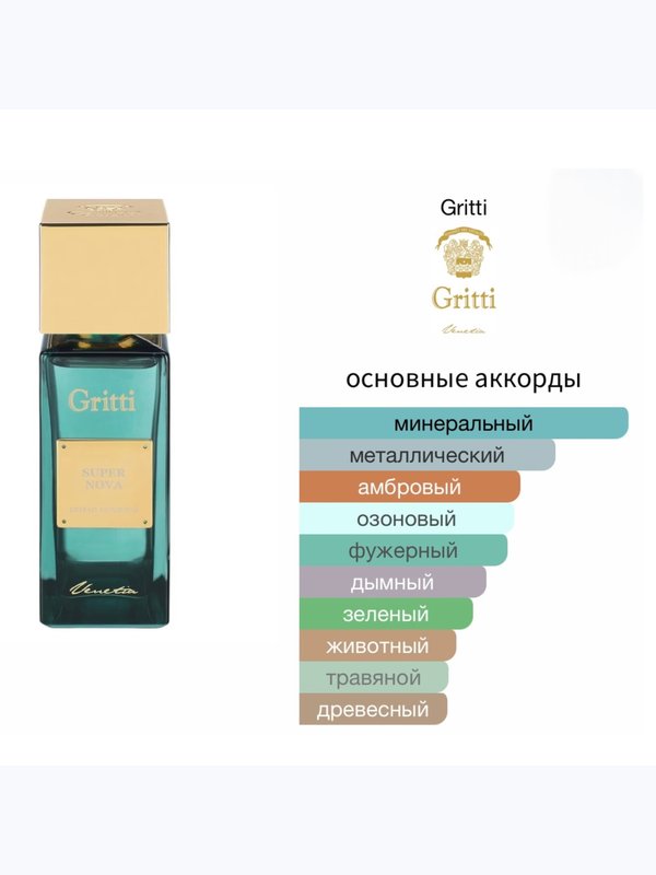 Gritti Super Nova унисекс Парфюмерная вода