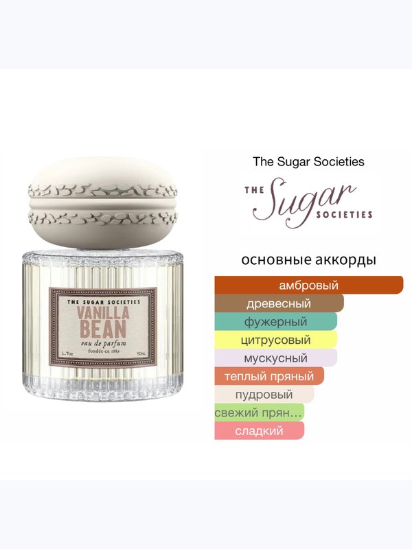 The Sugar Societies Vanilla Bean для женщин Парфюмерная вода
