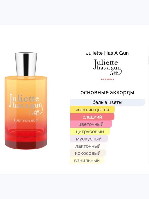 Juliette Has a Gun Lust for Sun унисекс Парфюмерная вода