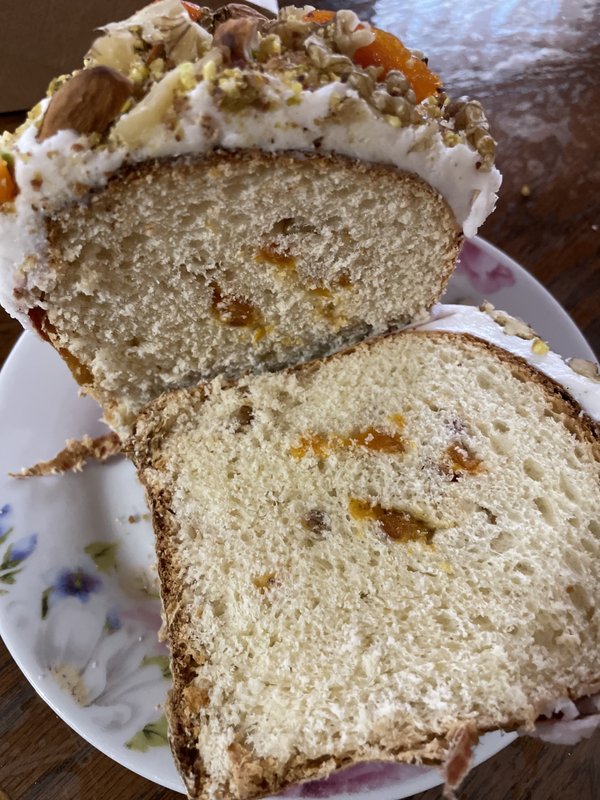 Кулич «Царский» 250гр орехи и курага