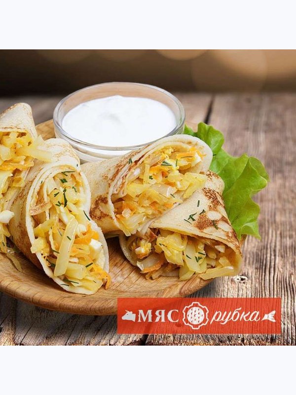 Блинчики с капустой и яйцом 1кг