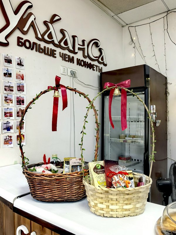 Подарочная корзина Большая перемена коричневая