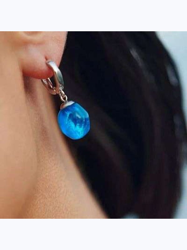 Серьги «Байкальские самоцветы» лазурь