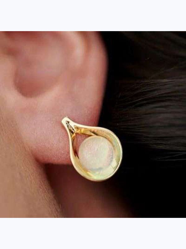 Серьги «Искристый лимонад» капли