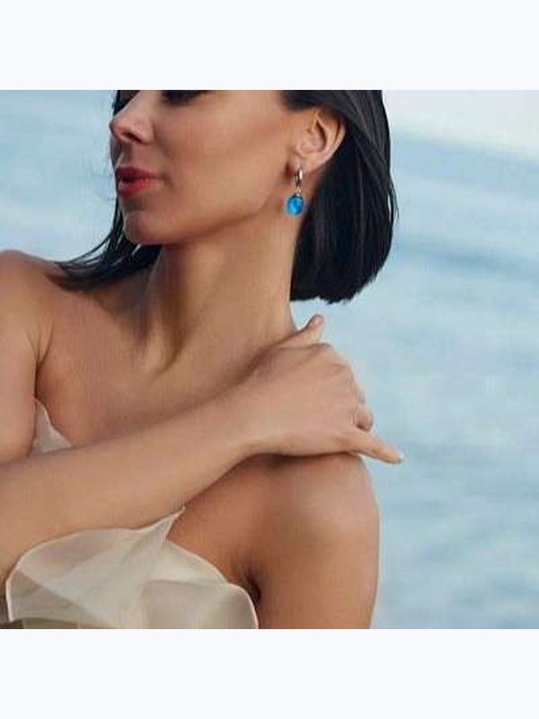 Серьги «Байкальские самоцветы» лазурь