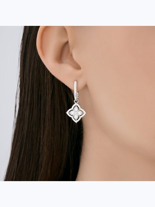 Серьги из серебра с фианитами