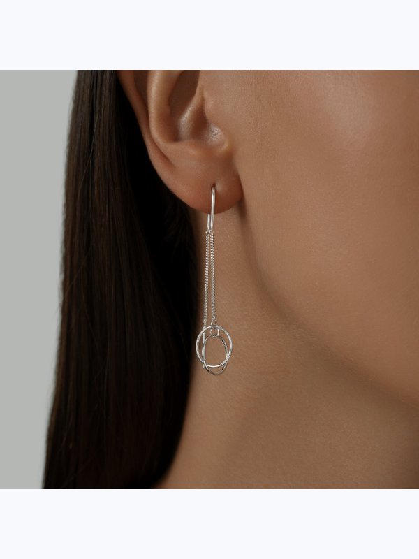 Серьги-продевки из серебра