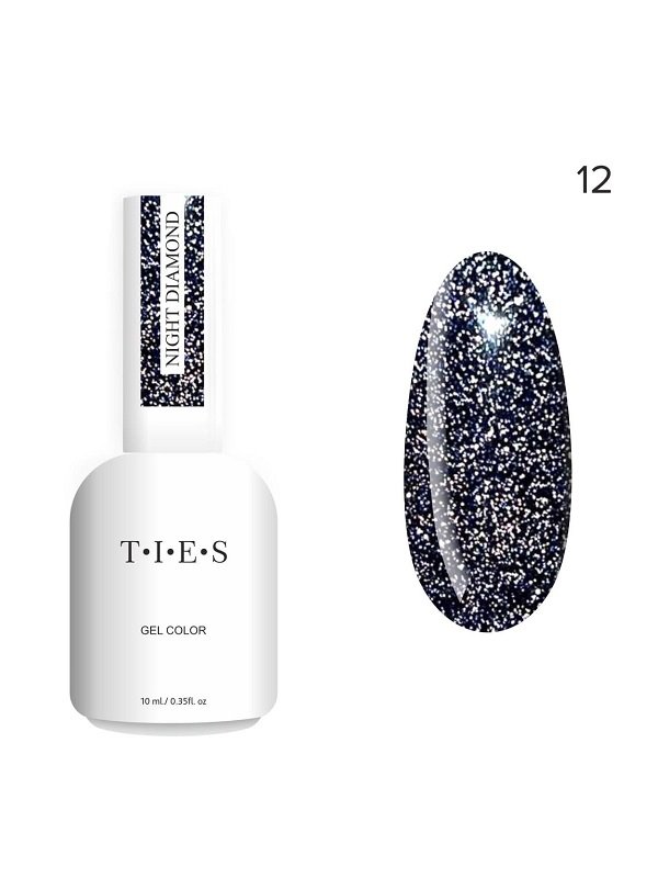 TIES Гель-лак Night Diamond светоотражающий 12 10 мл, шт
