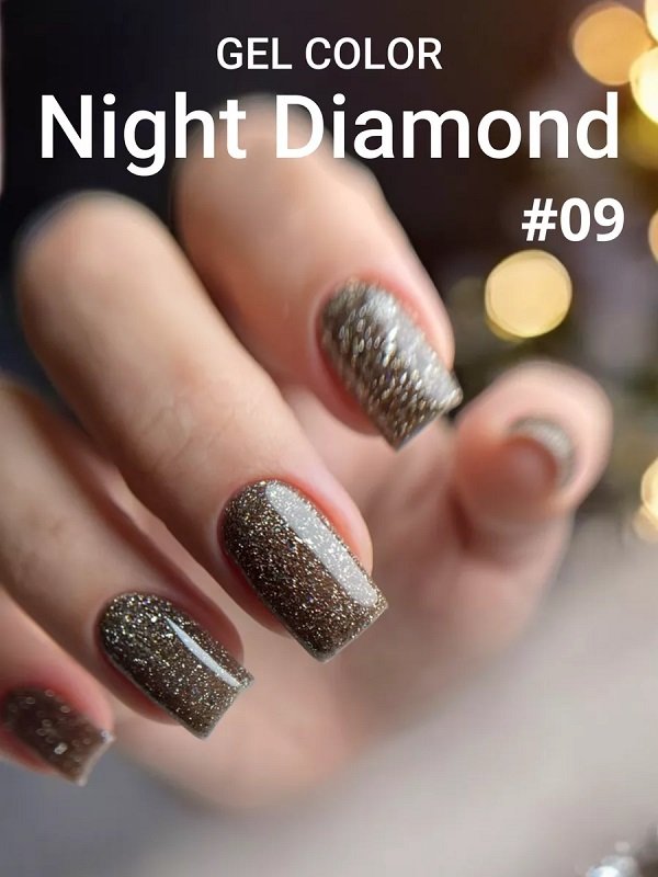 TIES Гель-лак Night Diamond светоотражающий 09 10 мл, шт