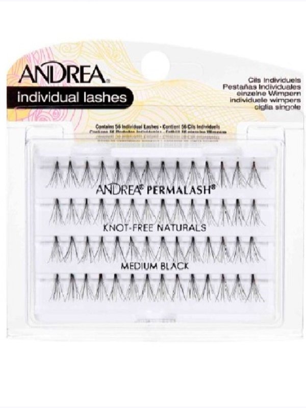 Andrea Perma Lash Naturals Natural Medium Пучки ресниц безузелковые средние черные, шт