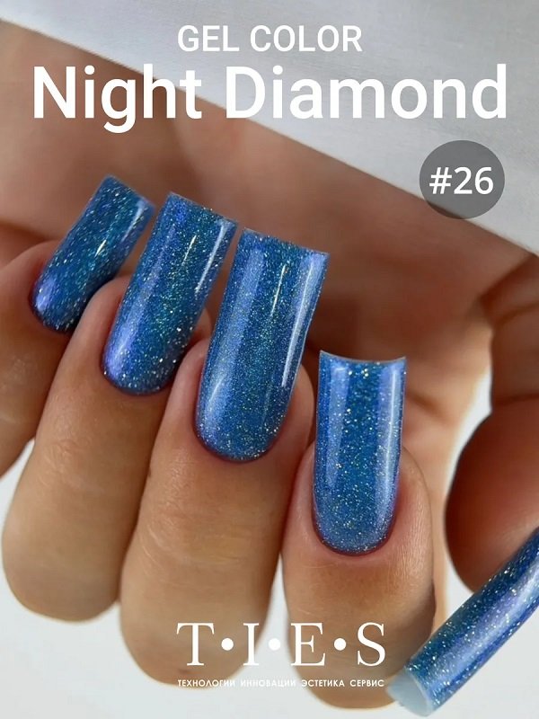 TIES Гель-лак Night Diamond светоотражающий 26 10 мл, шт