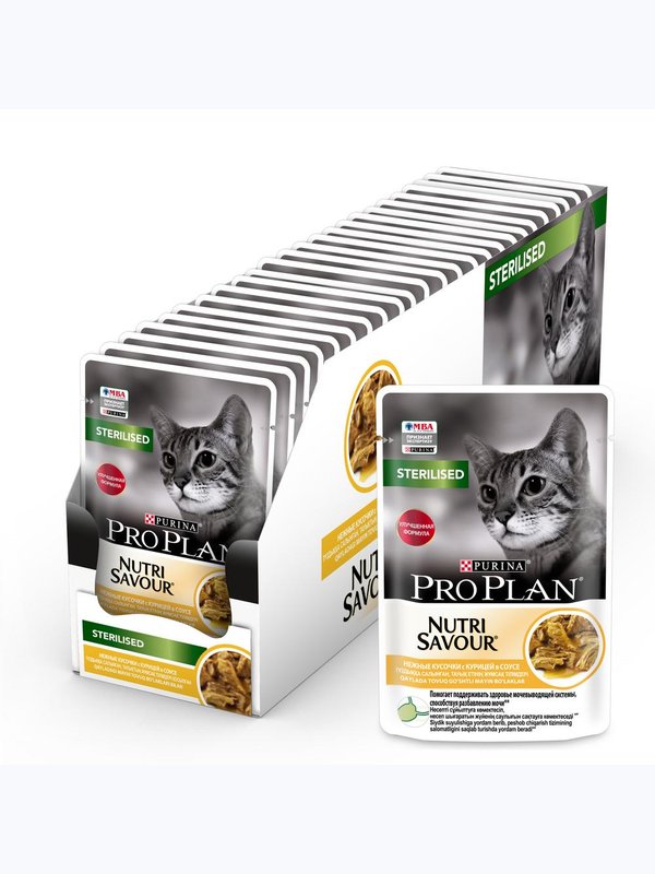 Влажный корм Pro Plan Nutri Savour для взрослых стерилизованных кошек и кастрированный котов