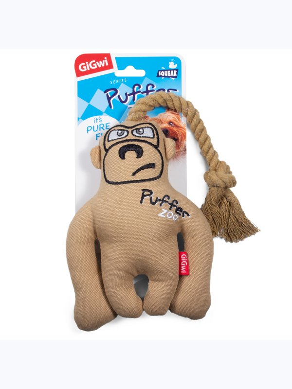 75501 Игрушка для собак Обезьяна с пищалкой 31см, серия PUFFER ZOO
