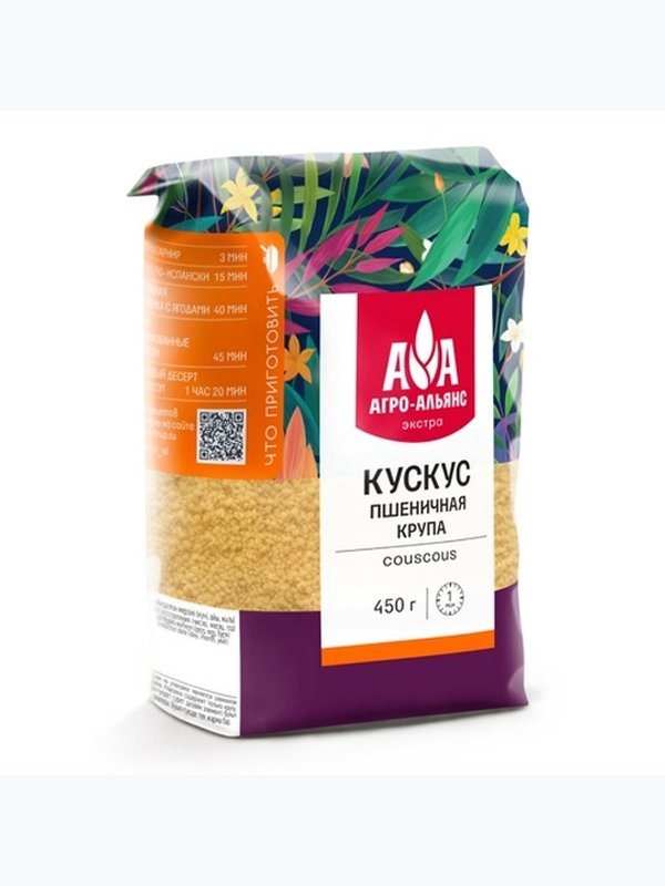 Кускус крупа пшеничная  "Агро-Альянс Экстра" 450 гр. 1/8