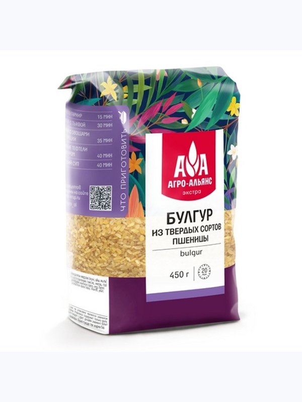 Булгур крупа пшеничная  "Агро-Альянс Экстра" 450 гр 1/8