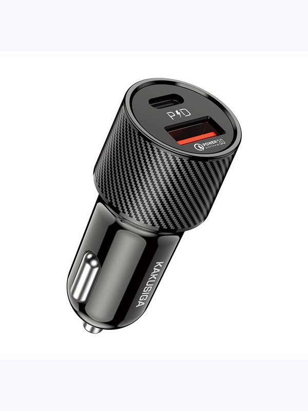 Автомобильная зарядка Kakusiga KSC-677 PD20W+QC3.0 3А черное