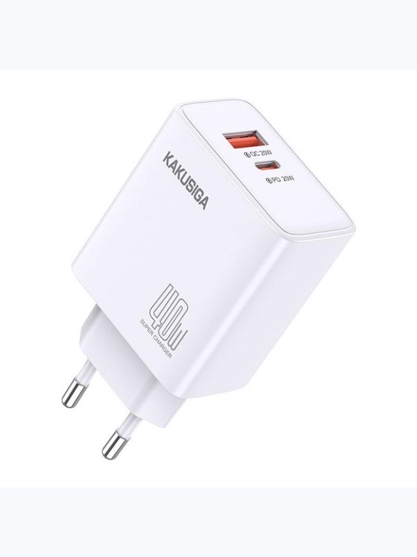 Зарядное устройство Kakusiga KSC-936 PD40W+QC3.0 3А белое