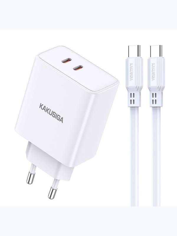Зарядное устройство Kakusiga KSC-923 PD40W 3А с Type-C белое