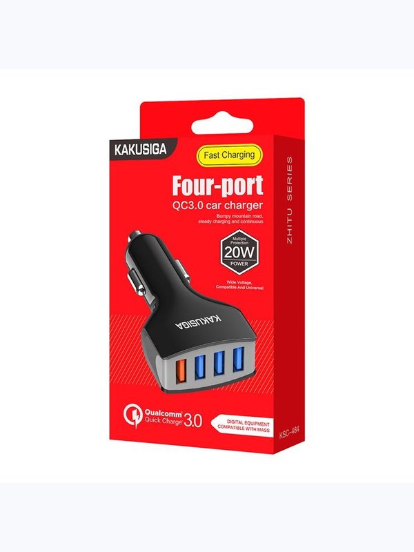 Автомобильная зарядка Kakusiga KSC-484 QC3.0 3А черное