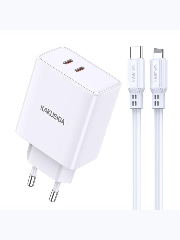 Зарядное устройство Kakusiga KSC-923 PD40W 3А с Lightning белое