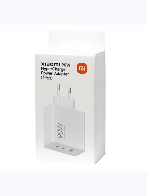 Зарядное устройство Xiaomi GaN PD90W+QC3.0 3А с 2Type-C белое