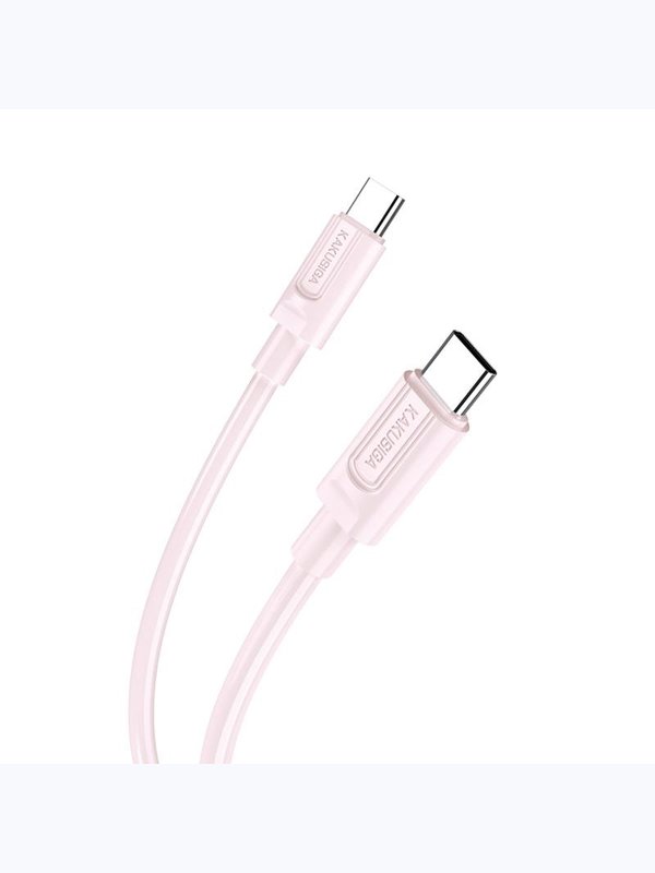 Кабель Kakusiga KSC-963 Type-C / Type-C 3А 60W силиконовый розовый 1 м