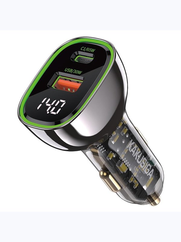 Автомобильная зарядка Kakusiga KSC-1054 PD65W+QC3.0 3А черное