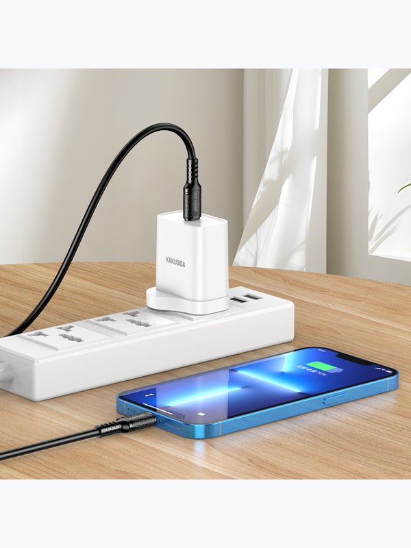 Кабель Kakusiga KSC-984 Type-C / Lightning 3А 27W силиконовый черный 1 м