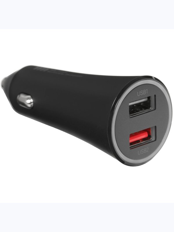 Автомобильная зарядка Xiaomi GDS4147GL 37W+QC3.0 2USB 3А черная