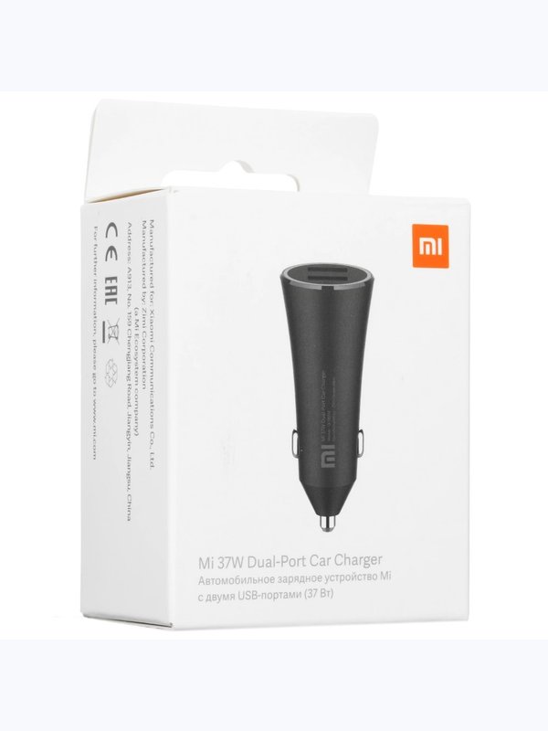 Автомобильная зарядка Xiaomi GDS4147GL 37W+QC3.0 2USB 3А черная