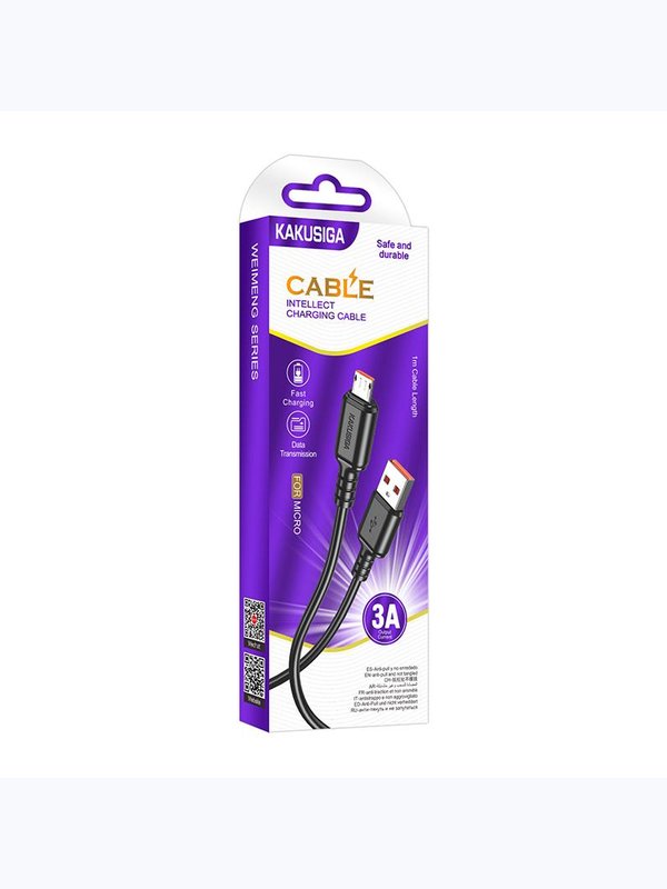 Кабель Kakusiga KSC-982 Micro USB 3A черный 1 м