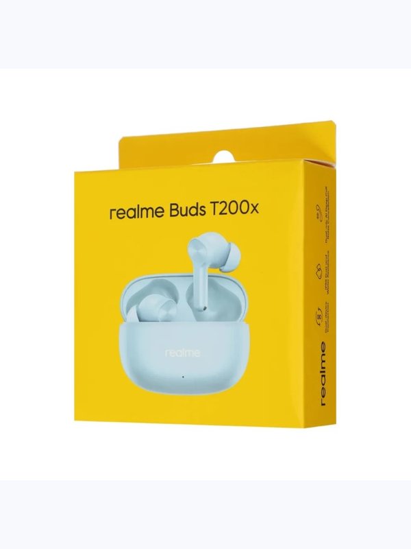 Беспроводные наушники TWS Realme Buds T200x голубые