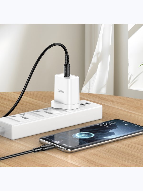 Кабель Kakusiga KSC-984 Type-C / Type-C 3А 60W силиконовый черный 1 м