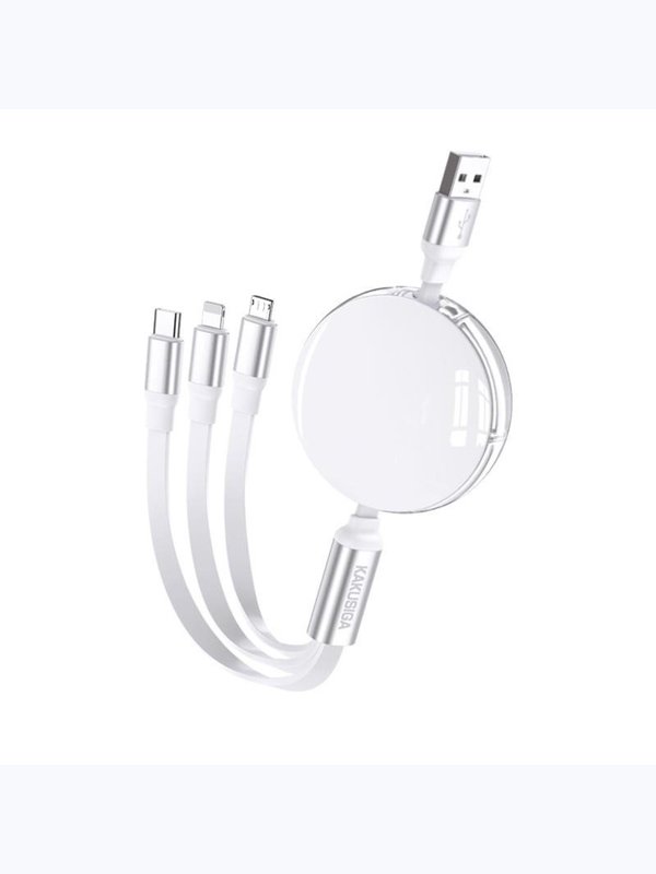 Кабель Kakusiga KSC-968 3 в 1 Micro USB / Type-C / Lightning 2А фиолетовый 1.2 м