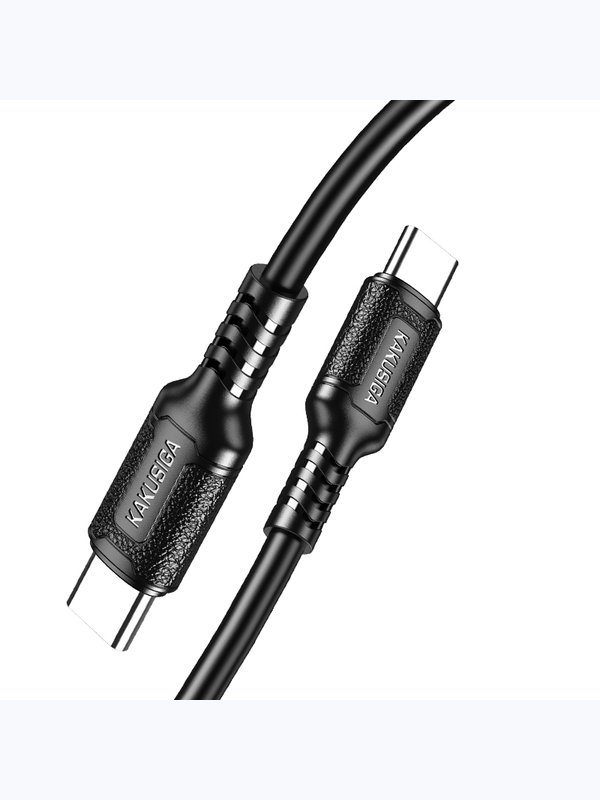 Кабель Kakusiga KSC-984 Type-C / Type-C 3А 60W силиконовый черный 1 м