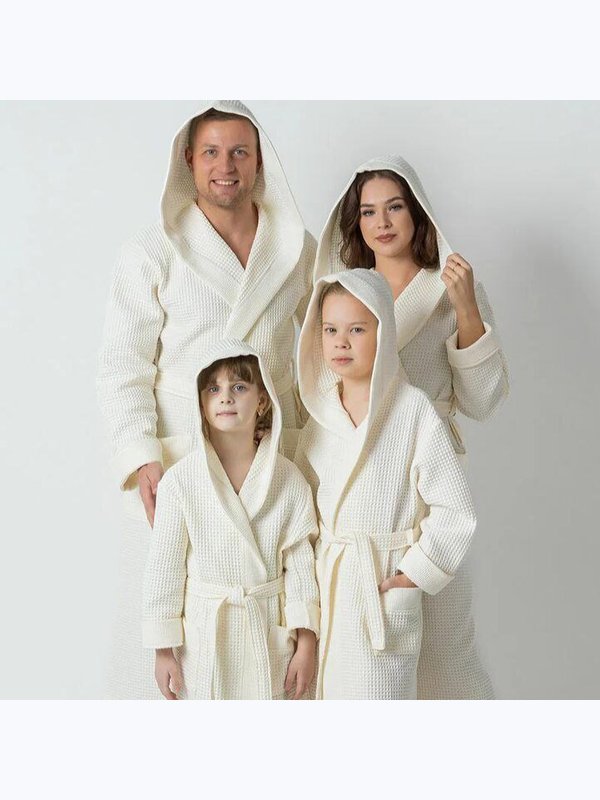 Вафельные халаты Family look