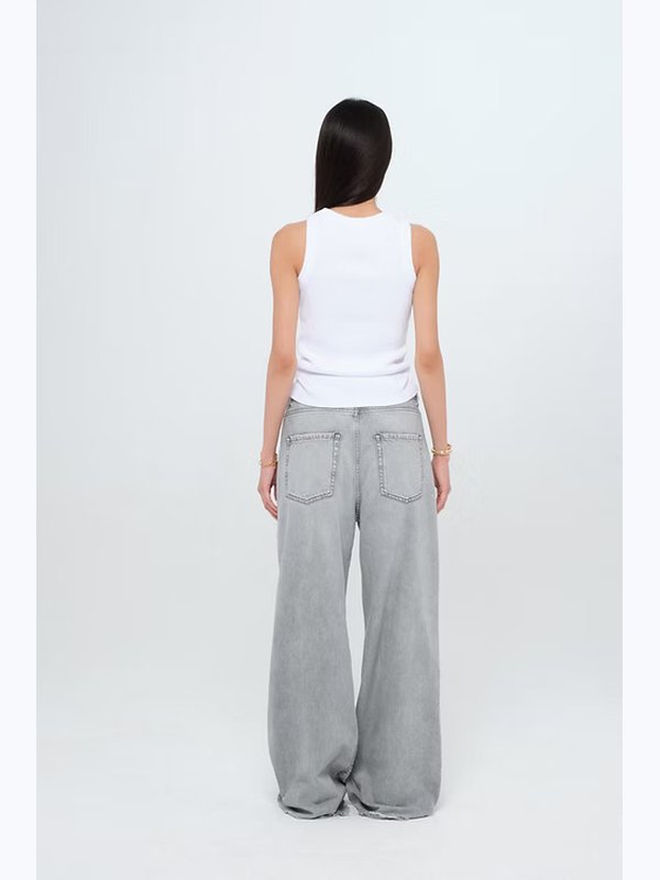 Топ Raya белый и шоколад Icon Denim